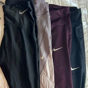 Set of 4 Nike Dri-Fit Running Tights 7/8 length